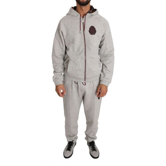 Billionaire Italian Couture Grey ZipUp Hoodie and Joggers Tracksuit Men Gray - Picture 1 of 6